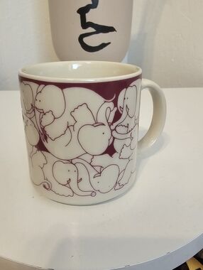 Vintage Taylor & Ng "Naughty Elephants" ceramic mug